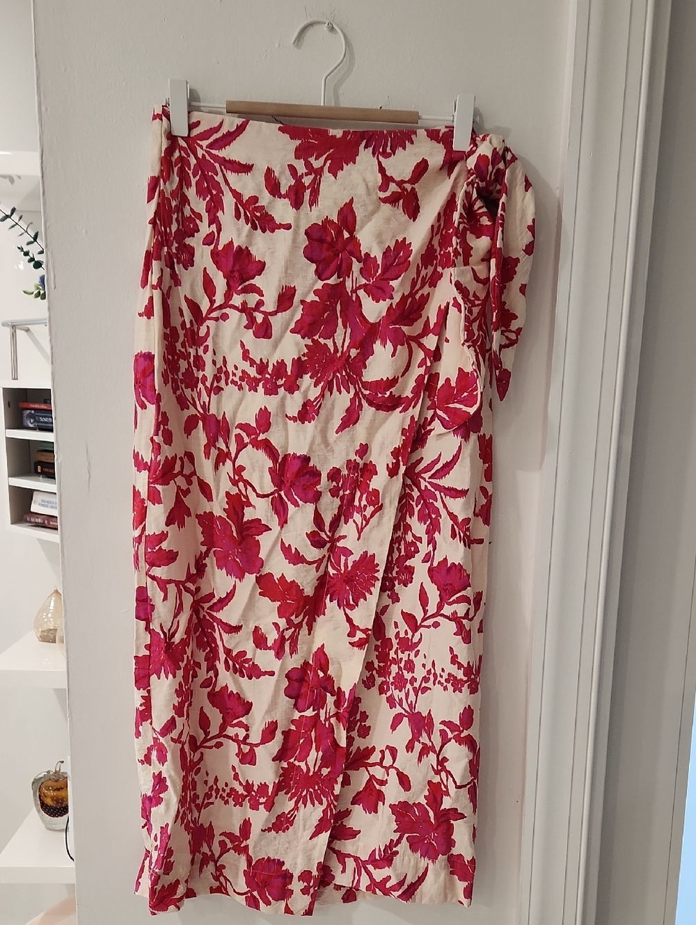Mango Cream Dress with Fuchsia Floral Print